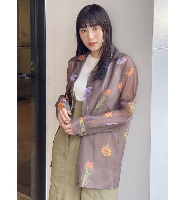 MURUA「フラワーシアーシャツ【WEB限定】」|シャツ・ブラウス|
