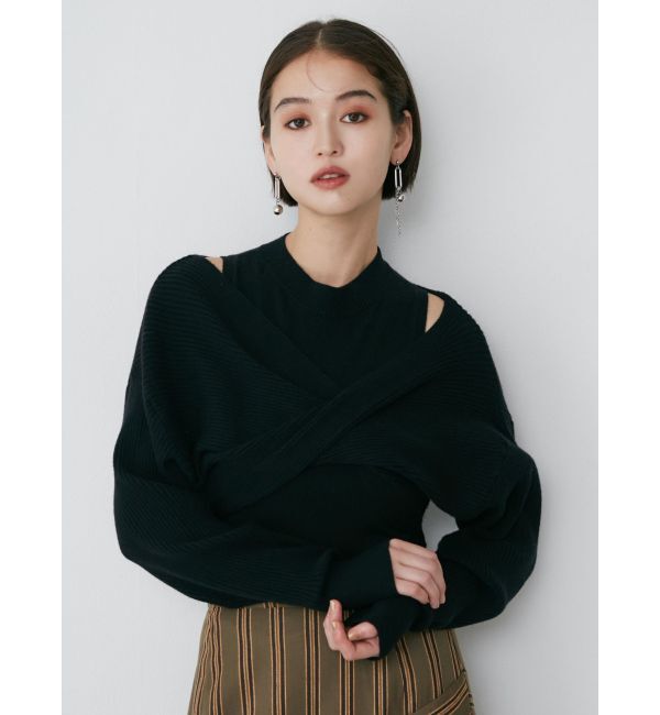 MURUA「ドッキングカシュクールニット」|ニット・セーター|