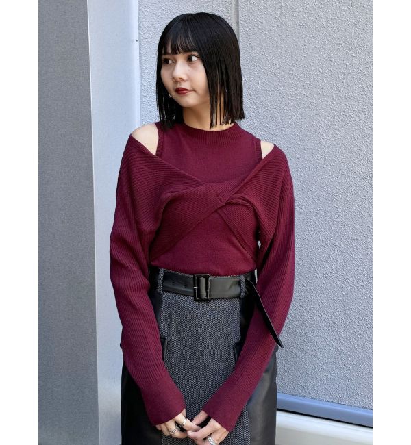 MURUA「ドッキングカシュクールニット」|ニット・セーター|