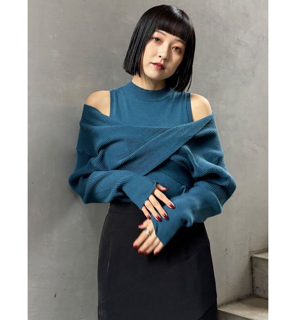 MURUA「ドッキングカシュクールニット」|ニット・セーター|