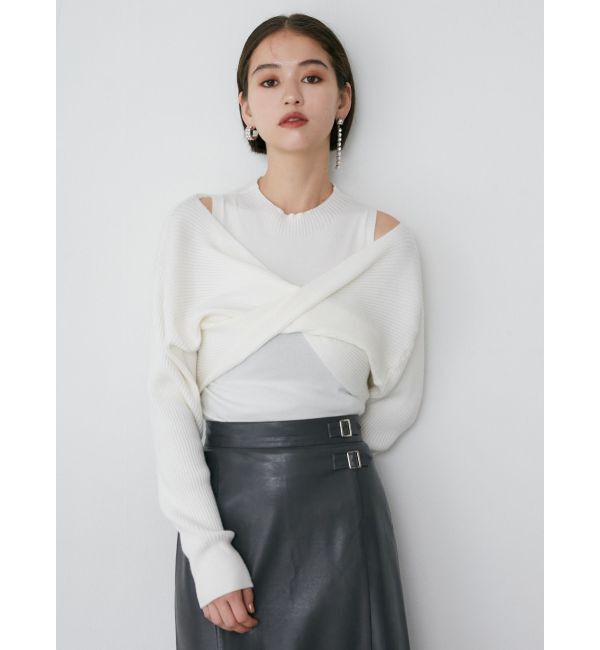 MURUA「ドッキングカシュクールニット」|ニット・セーター|