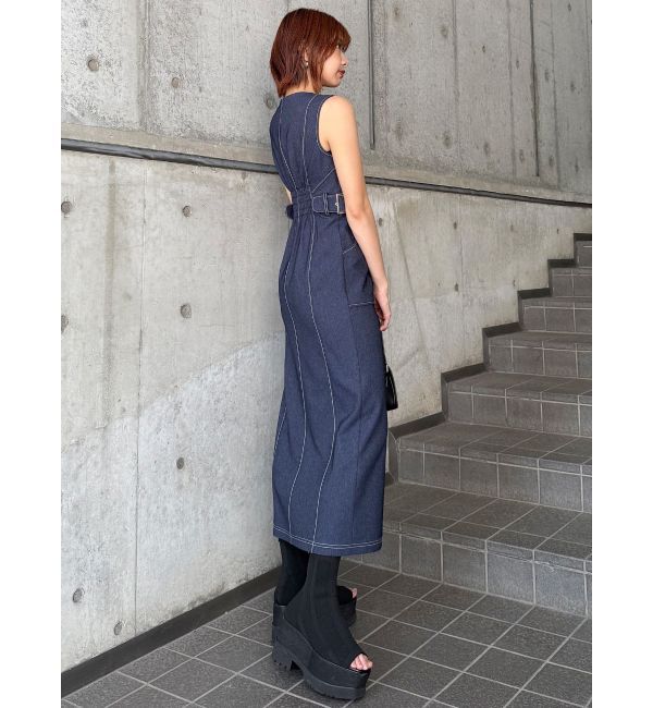 MURUA「サイドベルトジップナローワンピース」|ワンピース|