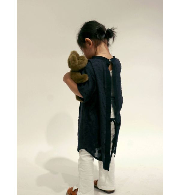 Ungrid「Kids ジャカードハーフスリーブシャツ」|シャツ・ブラウス|