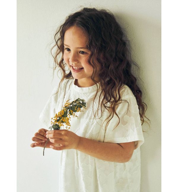 Ungrid「Kids ジャカードハーフスリーブシャツ」|シャツ・ブラウス|