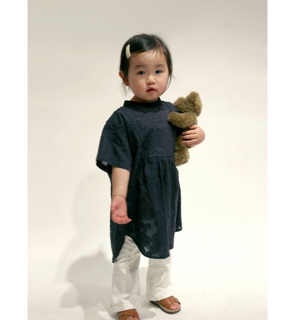 Ungrid「Kids ジャカードハーフスリーブシャツ」|シャツ・ブラウス|