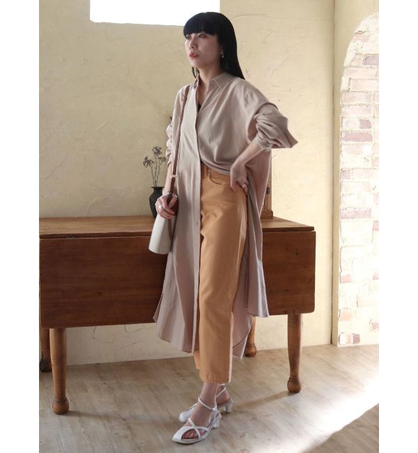 Ungrid「ハイウエストルーズカラーデニム」|デニム|