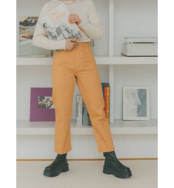 Ungrid「ハイウエストルーズカラーデニム」|デニム|