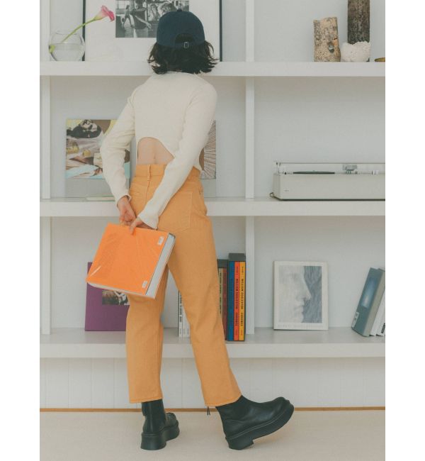 Ungrid「ハイウエストルーズカラーデニム」|デニム|