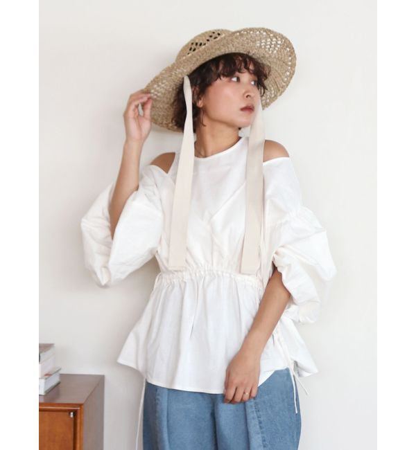 Ungrid「レイヤードデザインボリュームブラウス」|シャツ・ブラウス|オフホワイト