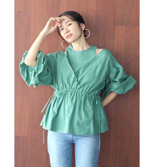 Ungrid「レイヤードデザインボリュームブラウス」|シャツ・ブラウス|