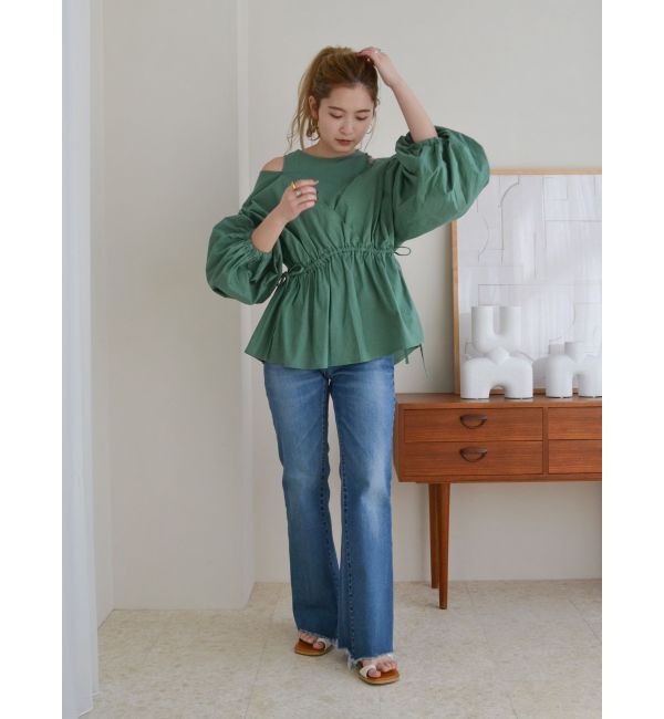 Ungrid「レイヤードデザインボリュームブラウス」|シャツ・ブラウス|