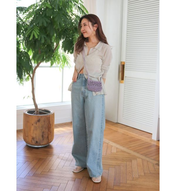Ungrid「ヴィンテージルーズワイドデニム」|デニム|