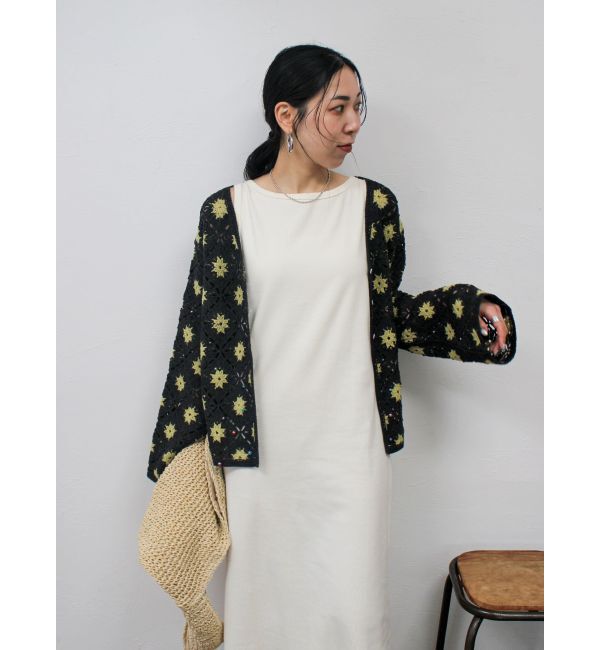 Ungrid「ビーズコンビニットカーデ」|カーディガン|