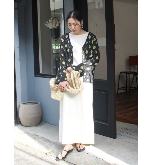 Ungrid「ビーズコンビニットカーデ」|カーディガン|