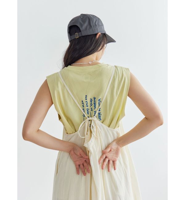 Ungrid「カラーエンブロイダリータンクトップ」|タンクトップ|イエロー