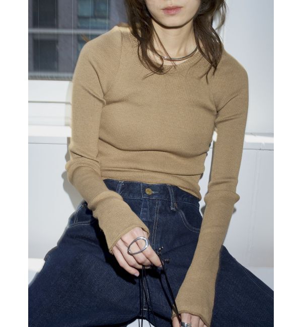 Ungrid「【Htage】palm別注バックオープンロングスリーブTee」|Tシャツ・カットソー|