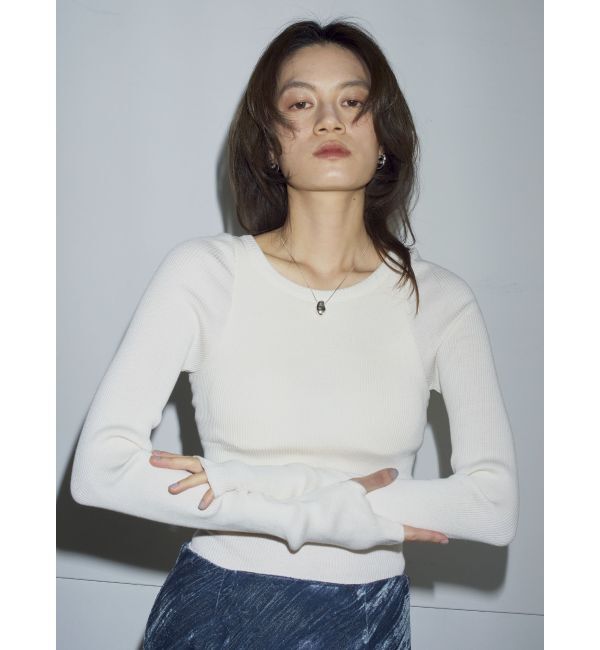 Ungrid「【Htage】palm別注バックオープンロングスリーブTee」|Tシャツ・カットソー|