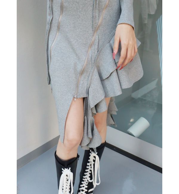 EVRIS「アシンメトリージップワンピース」|ワンピース|