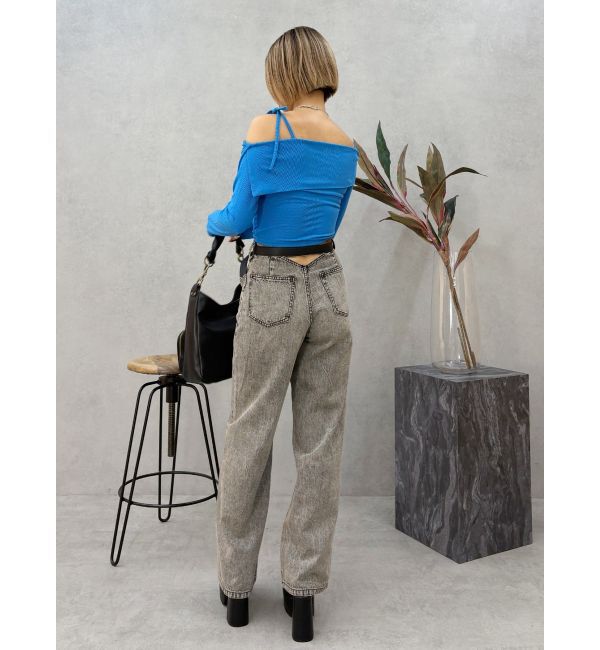 EVRIS「2WAYサロペットワイドデニムパンツ」|デニム|