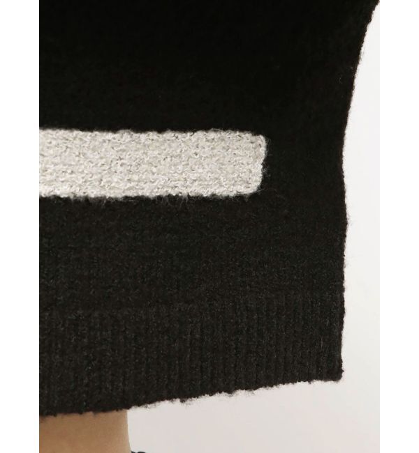 jouetie「バイカラーコサージュカーデ」|カーディガン|