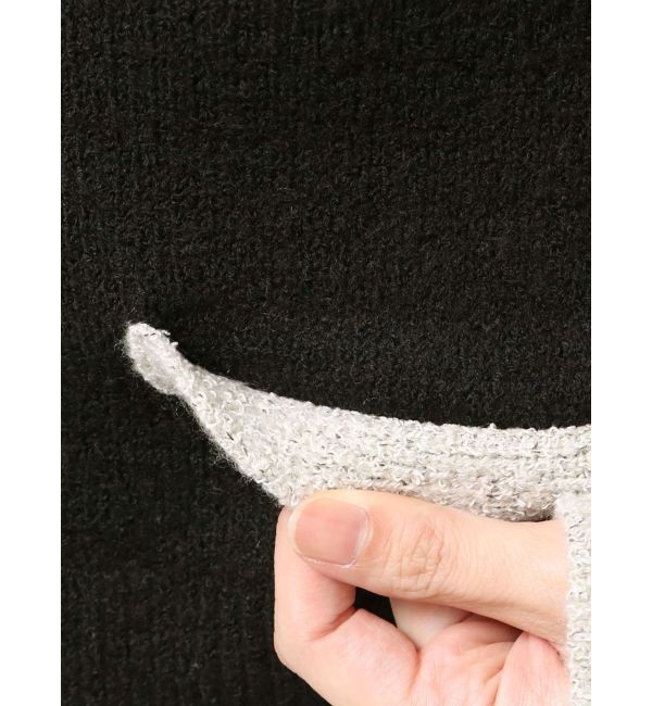 jouetie「バイカラーコサージュカーデ」|カーディガン|