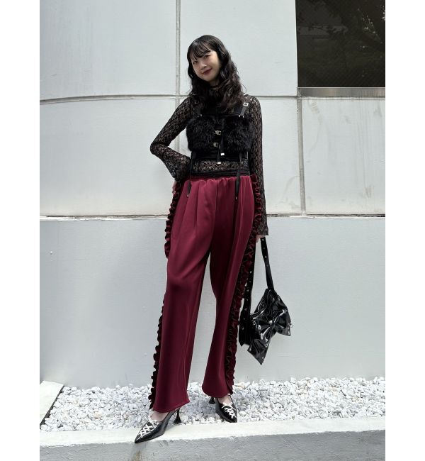 jouetie「バレルレッグフリルトラックパンツ」|その他|