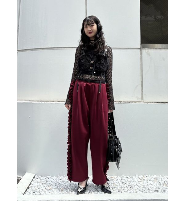 jouetie「バレルレッグフリルトラックパンツ」|その他|