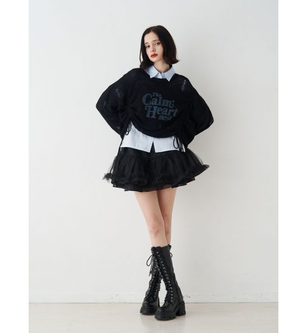 jouetie「ギャザーシアーニット」|ニット・セーター|