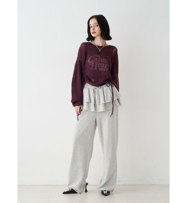 jouetie「ギャザーシアーニット」|ニット・セーター|