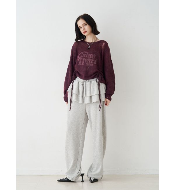 jouetie「ギャザーシアーニット」|ニット・セーター|