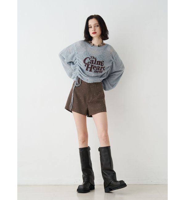 jouetie「ギャザーシアーニット」|ニット・セーター|