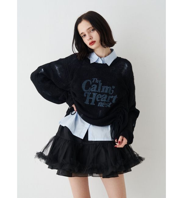 jouetie「ギャザーシアーニット」|ニット・セーター|