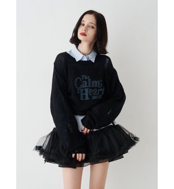 jouetie「ギャザーシアーニット」|ニット・セーター|