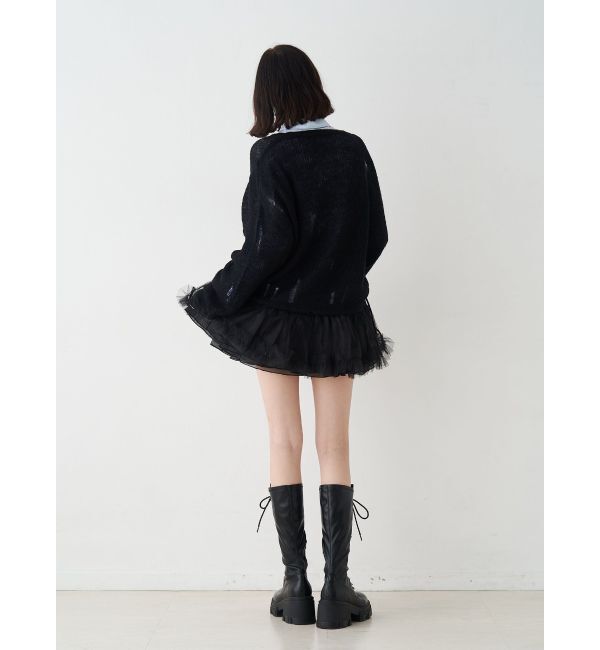 jouetie「ギャザーシアーニット」|ニット・セーター|