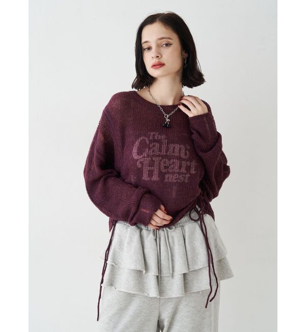 jouetie「ギャザーシアーニット」|ニット・セーター|