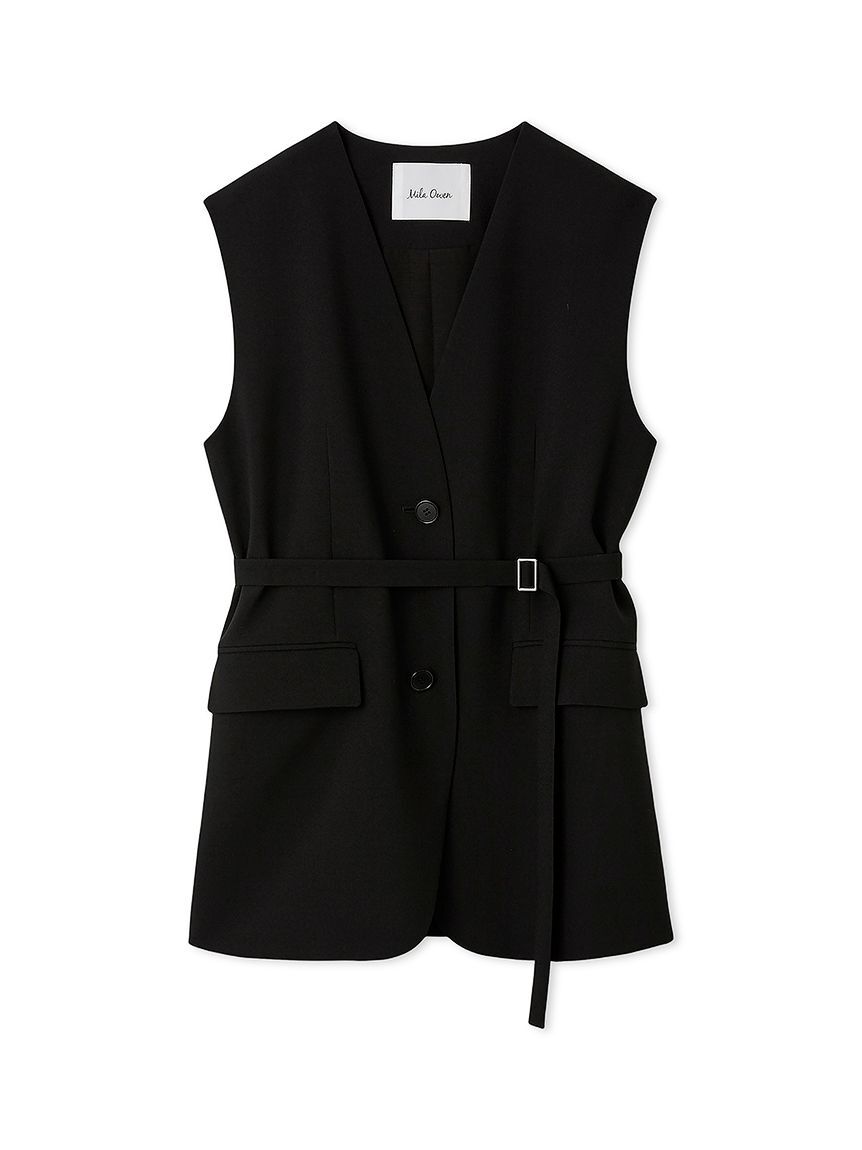 共ベルト付きオーバーサイズノーカラーベスト 共ベルト付きオーバーサイズノーカラーベスト（Mila Owen）｜ルミネの