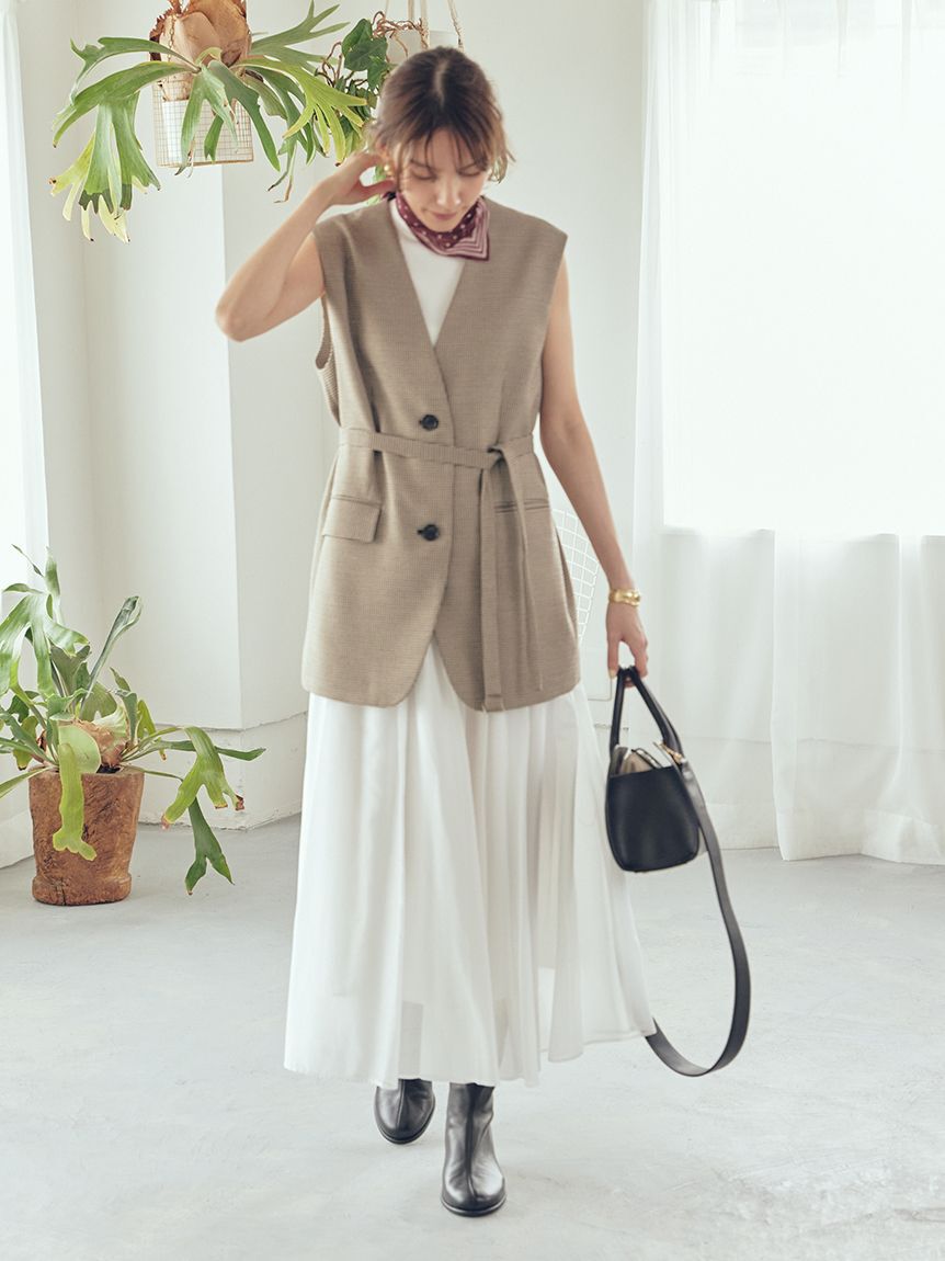共ベルト付きオーバーサイズノーカラーベスト（Mila Owen）｜ルミネの