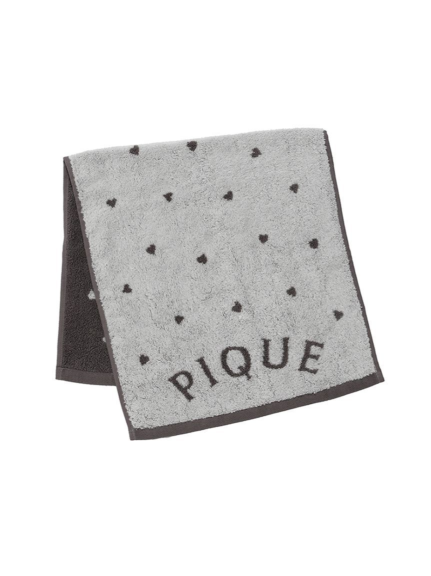 gelato pique「ハートロゴジャガードフェイスタオル」|タオル|GRY