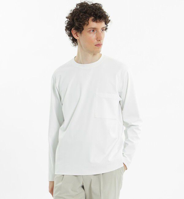 MACKINTOSH PHILOSOPHY「ドライフラットストレッチ クルーネックロンＴ ハイテンショントリコット」|Tシャツ・カットソー|ホワイト