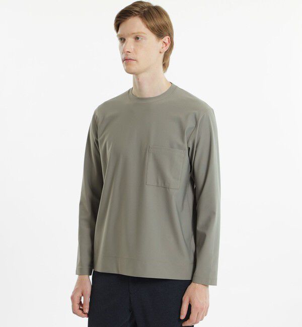 MACKINTOSH PHILOSOPHY「ドライフラットストレッチ クルーネックロンＴ ハイテンショントリコット」|Tシャツ・カットソー|ライトグリーン