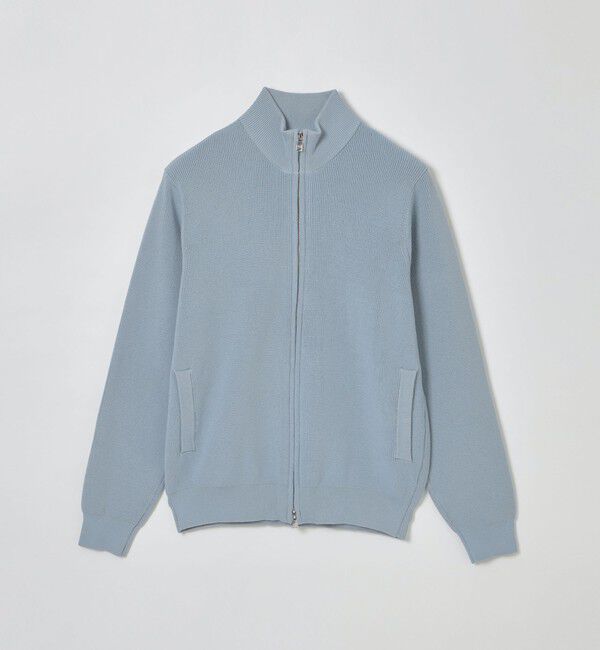 MACKINTOSH PHILOSOPHY「片畦プレーティング ジップアップニット」|ニット・セーター|ブルー