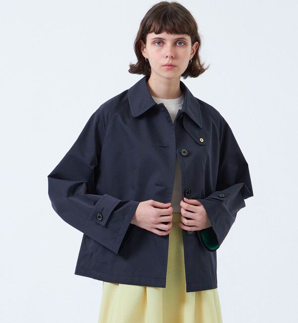 MACKINTOSH PHILOSOPHY「【WEB&一部店舗限定】【WELBURY SHORT(ウェルベリーショート)】ダブルクロス製」|ステンカラーコート|ネイビー