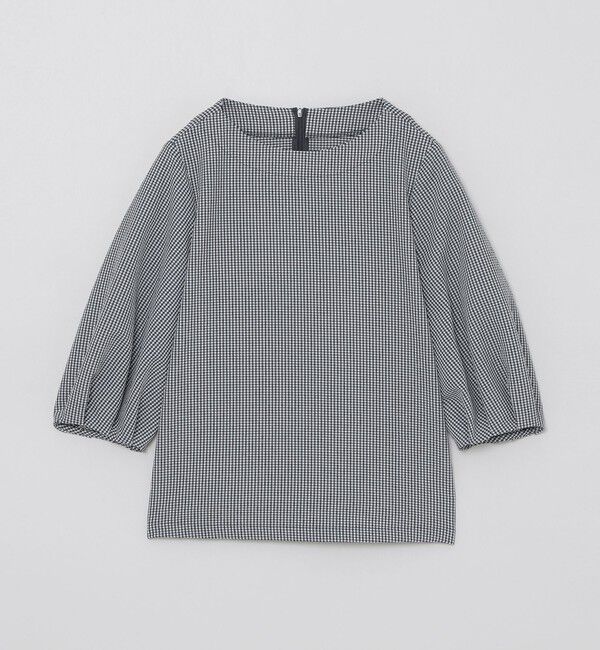 MACKINTOSH PHILOSOPHY「サッカーパフスリーブブラウス」|シャツ・ブラウス|ネイビー&times;白ギンガム