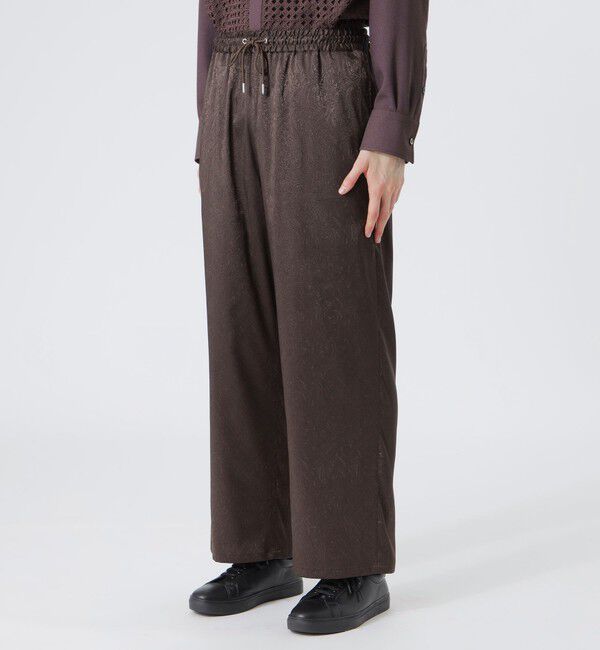  「サテンジャカード ワイドパンツ」|その他|