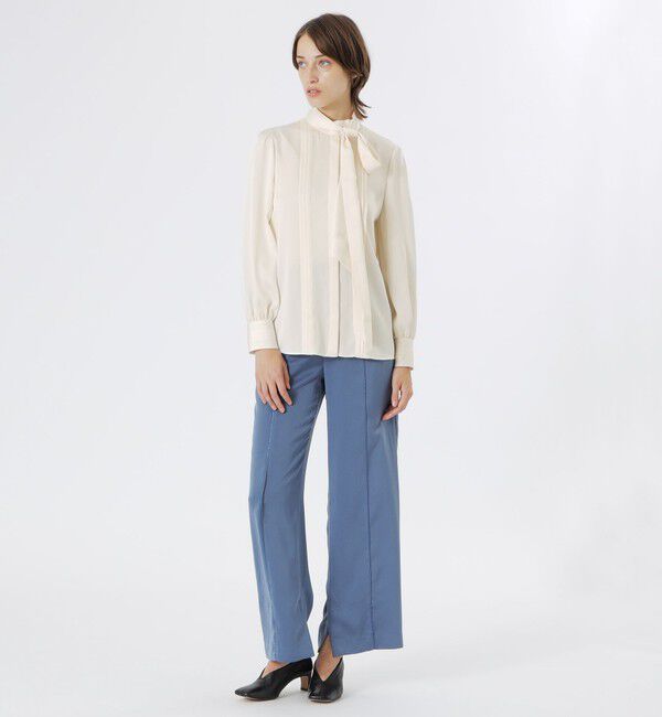  「サテンストレートパンツ」|スラックス|