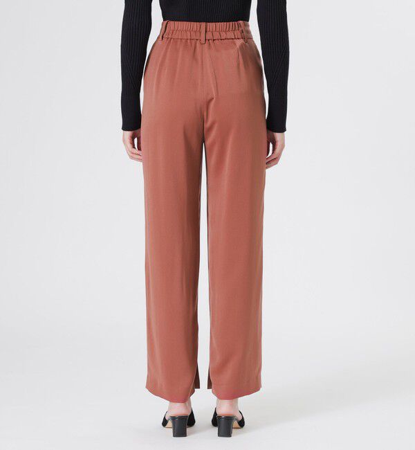  「サテンストレートパンツ」|スラックス|