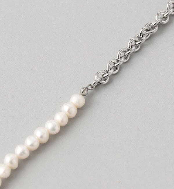  「【UNISEX】ホワイトパールチェーンコンビネックレス」|ネックレス|