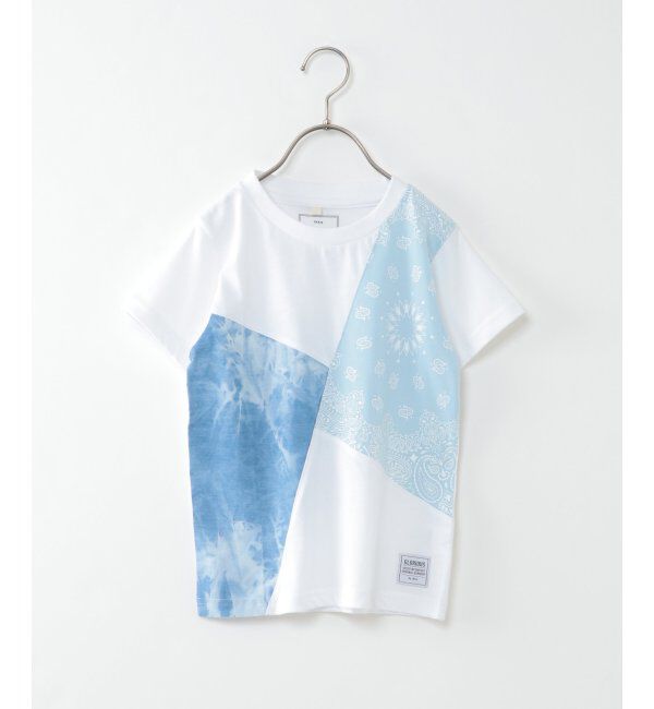 ikka kids「【キッズ】デニムプリント切り替えT（120~160cm）」|Tシャツ・カットソー|オフホワイト