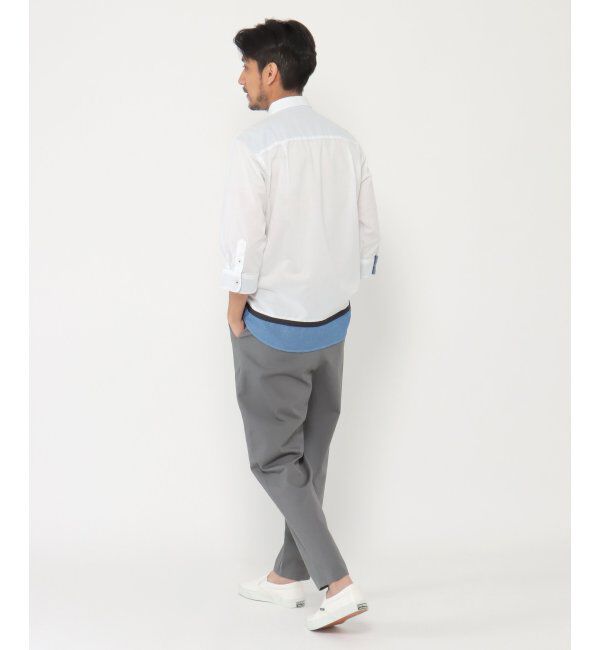 ikka「7分オックス裾切り替えシャツ」|シャツ・ブラウス|