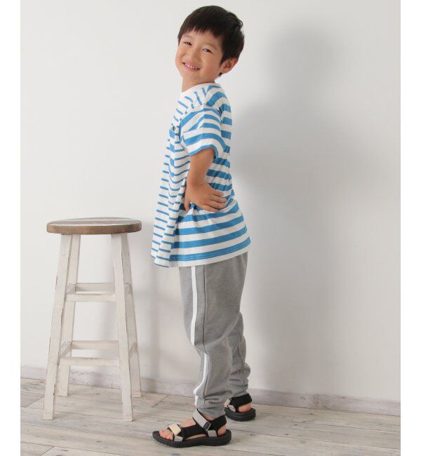 ikka kids「USAコットン イピッチボーダーポケT（120~160cm）」|Tシャツ・カットソー|